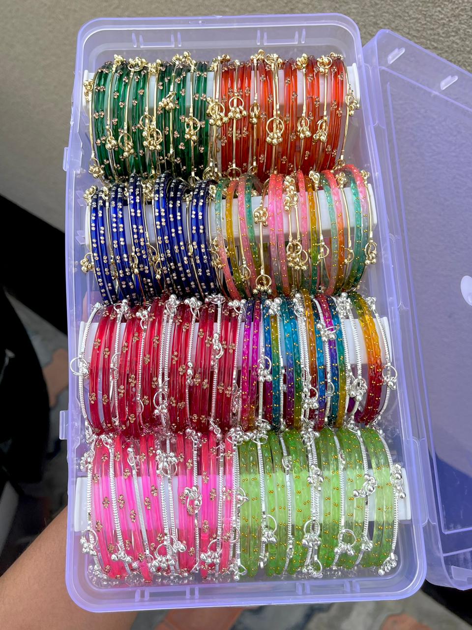 Complete Box Pack Of 8 Set Of Kashmiri Bangles